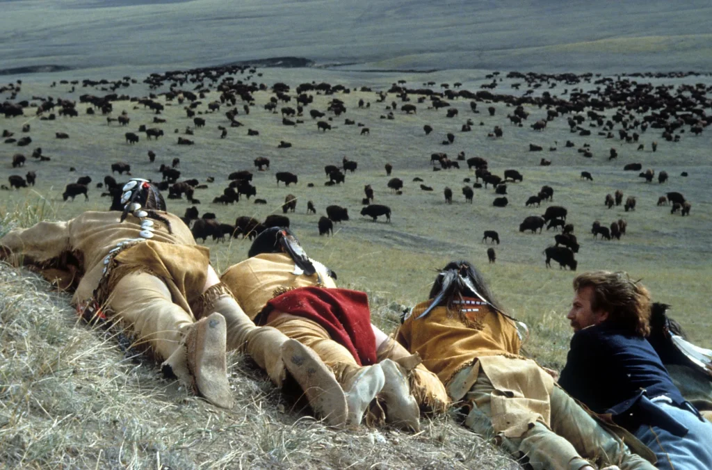 The buffalo scene from Dances with Wolves