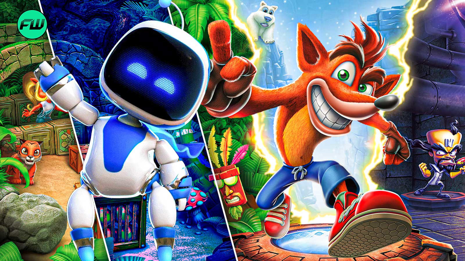 crash bandicoot, astro bot