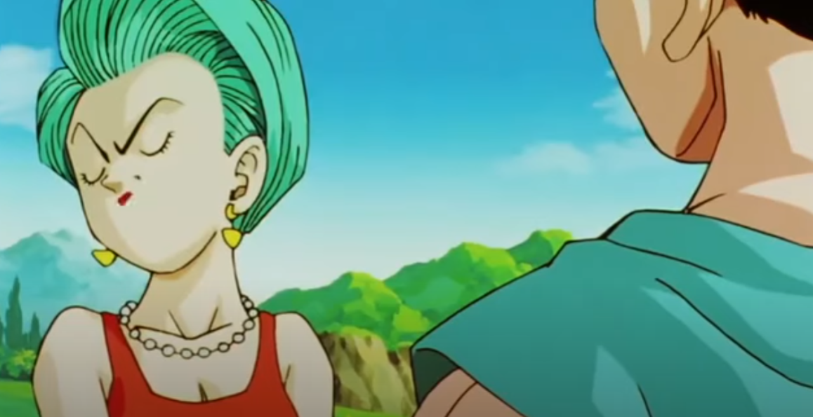 Goku teasing Bulma about her age