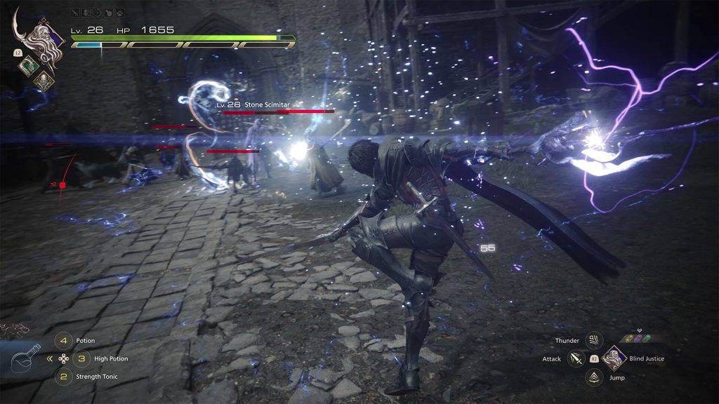 The image shows the gameplay of FF16