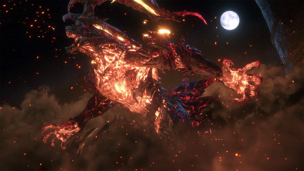 The image shows the cinematic scene from FF16