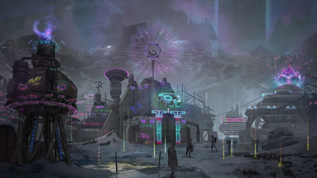 The image shows one of the concept arts of Borderlands 4, showcased at PAX West 2024