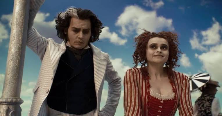 Helena Bonham Carter and Johnny Depp in Sweeney Todd