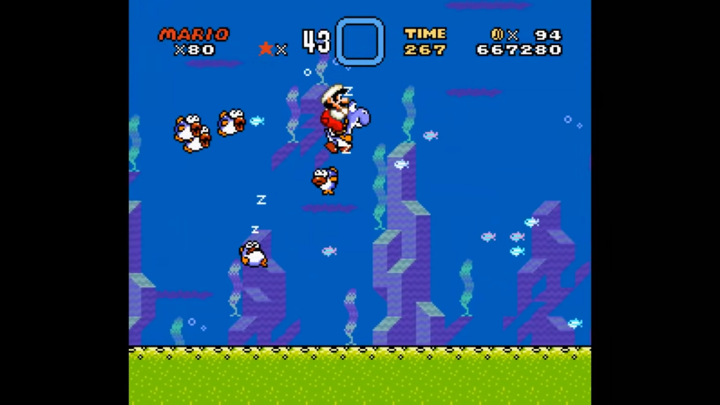 An image of the Nintendo Classic title Super Mario World 1990.