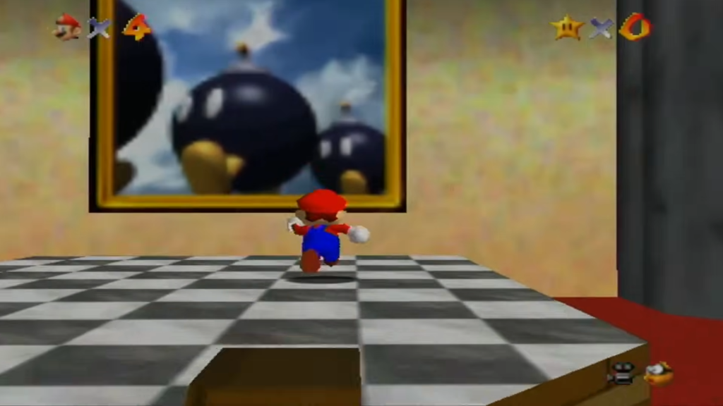 An image of Super Mario 64 for the N64.