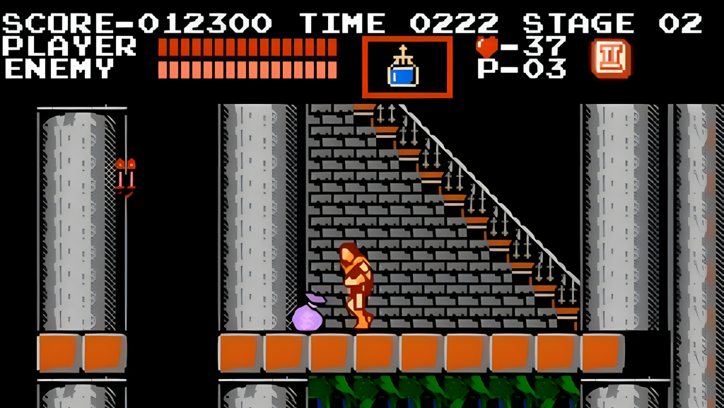 An image of Castlevania for the NES.