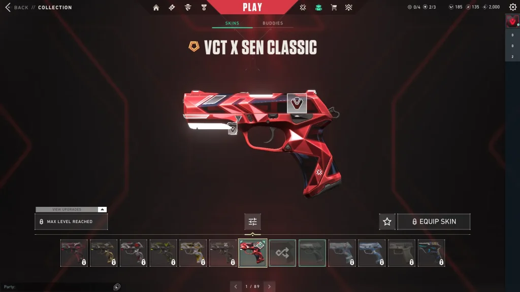 VCT x SEN Classic skin in Valorant