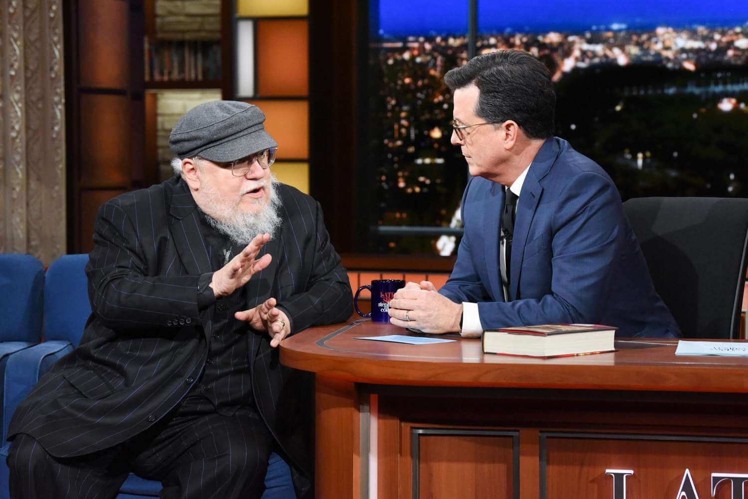 Why George R. R. Martin Can’t Finish The Winds of Winter – Turns Out He Couldn’t Finish a Monologue For Stephen Colbert Either In this Hilarious Skit Addressing Fan Criticism