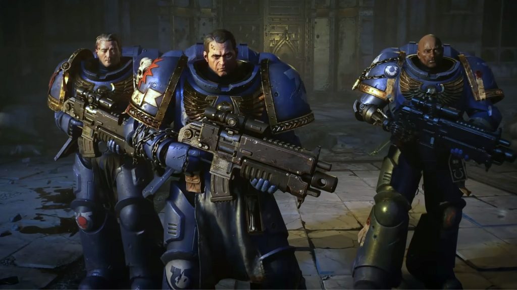 An in-game screenshot from Space Marine 2.