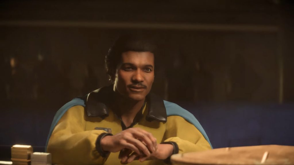 Star Wars Outlaws screenshot showing Lando Calrissian