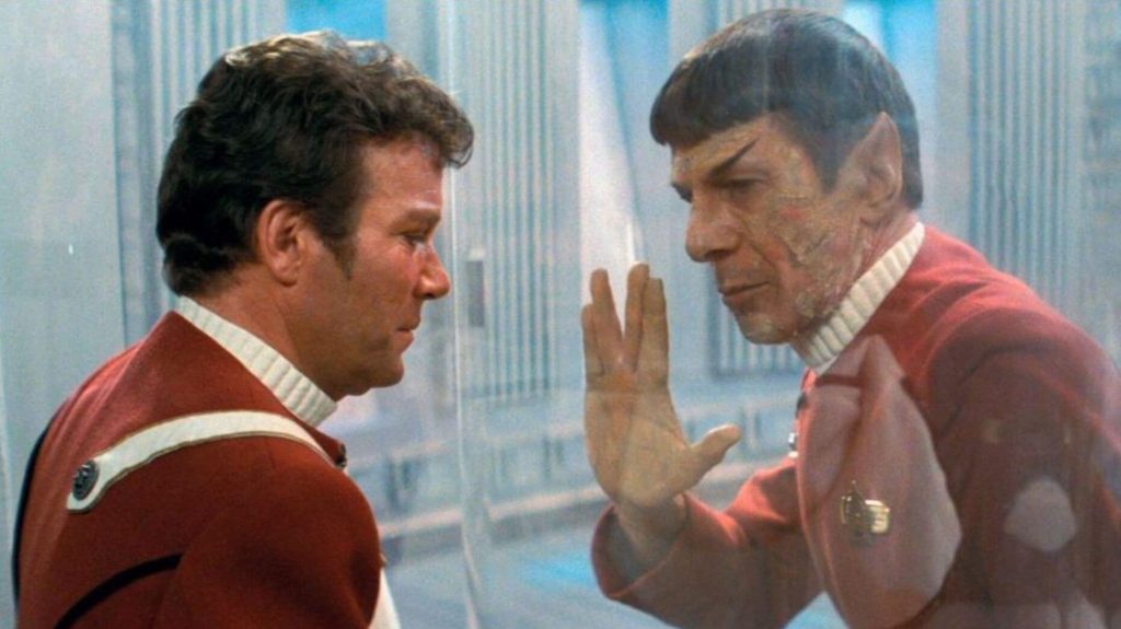 William Shatner and Leonard Nimoy in Star Trek II: The Wrath of Khan | Credits: Paramount Pictures