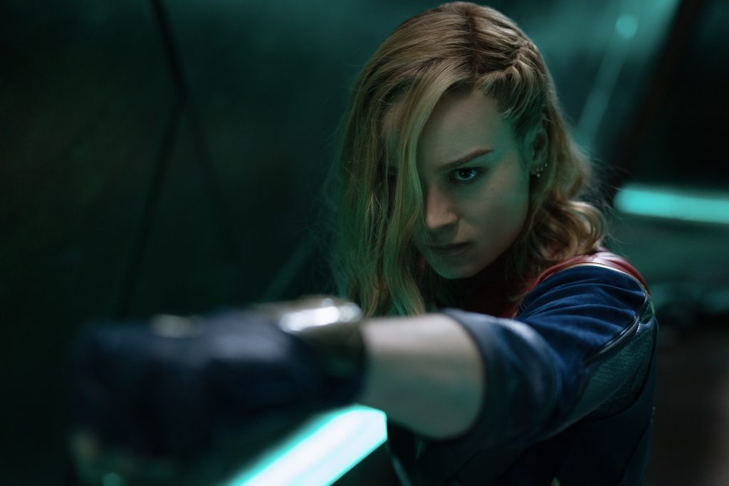 Brie Larson as Captain Marvel/Carol Danvers in The Marvels [Photo by Laura Radford via Marvel Studios]