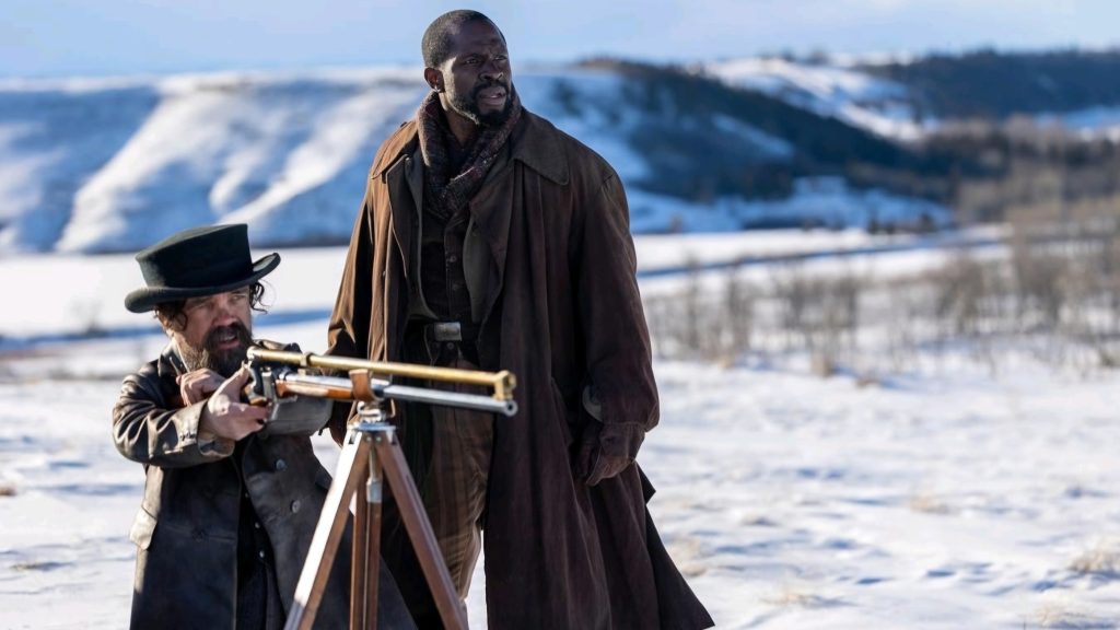 Peter Dinklage and Gbenga Akinnagbe in The Thicket (2024) | Image via Tubi