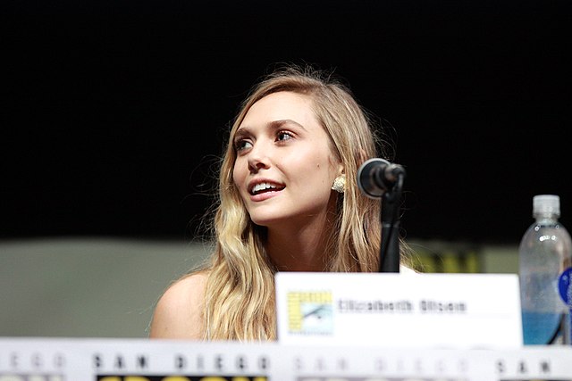 Elizabeth Olsen speaking at the 2013 San Diego Comic Con International