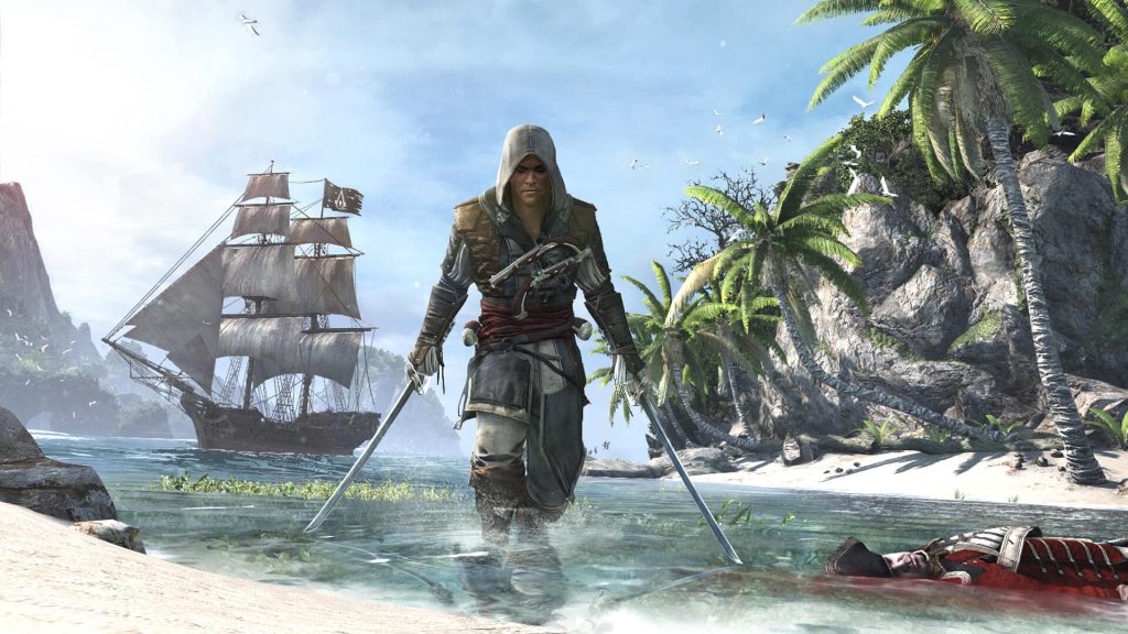 All Assassin’s Creed Games in Order of Release Date 4 The image shows the protagonist of Assassin's Creed IV Black Flag