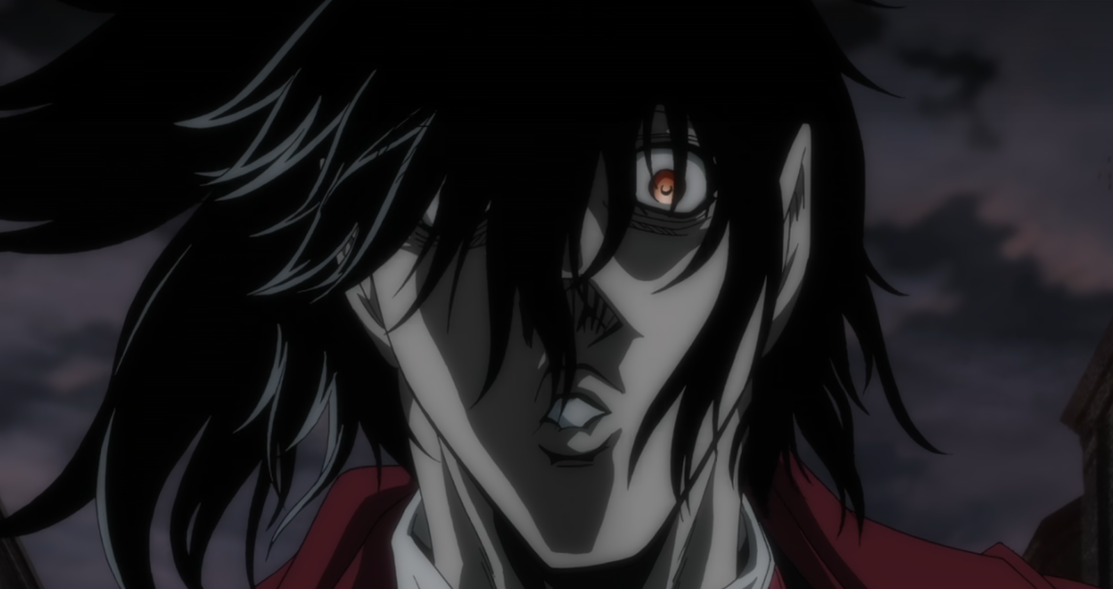 In Hellsing Ultimate, Alucard is seen sulking in a creepy manner. 