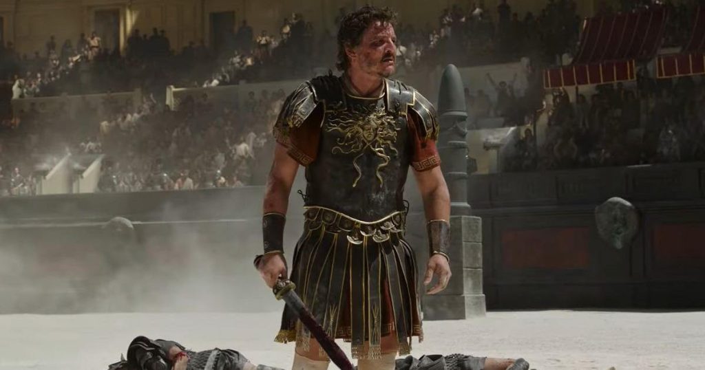 Pedro Pascal in his upcoming Gladiator II