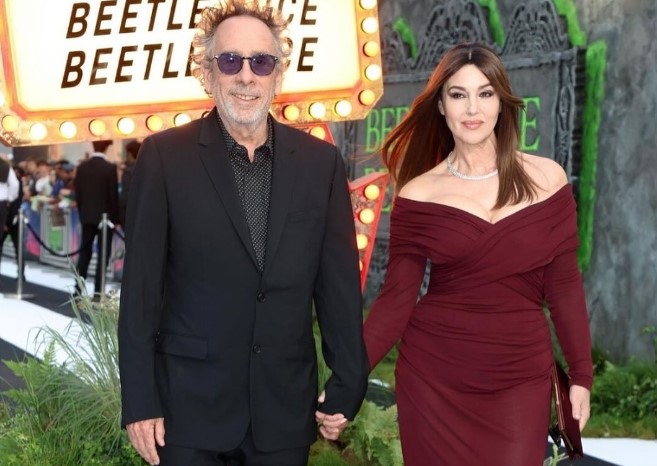 Tim Burton and Monica Bellucci 