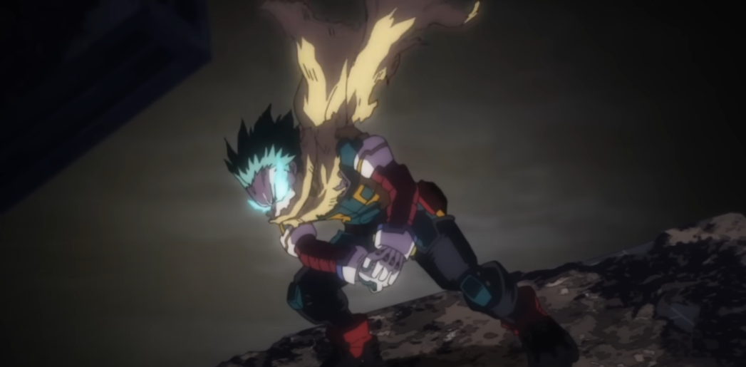 Midoriya using the Gearshift