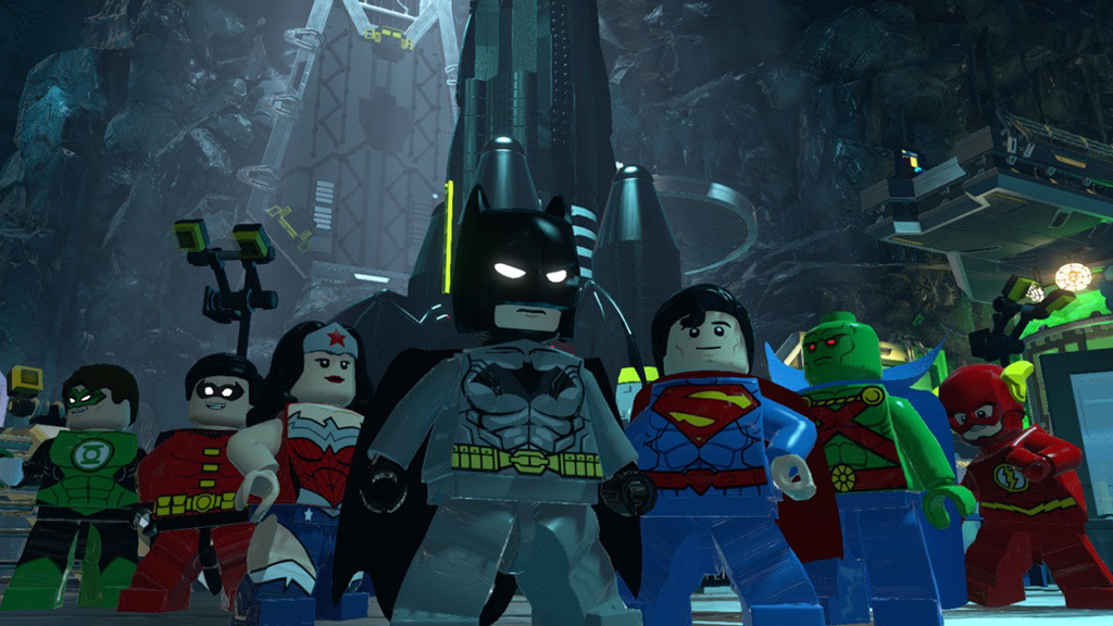 Heroes standing together in LEGO Batman 3 