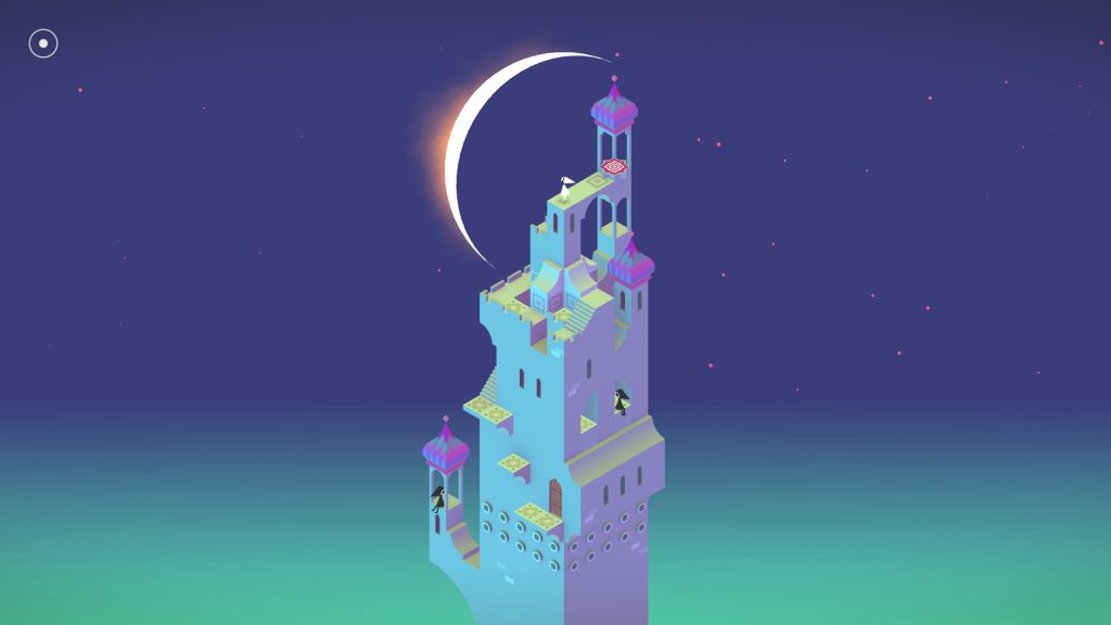 Monument Valley playing one of the levels.