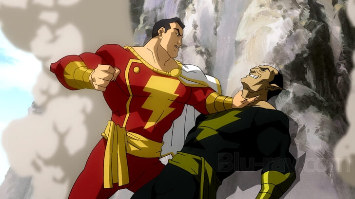 Black Adam vs Shazam in animation 