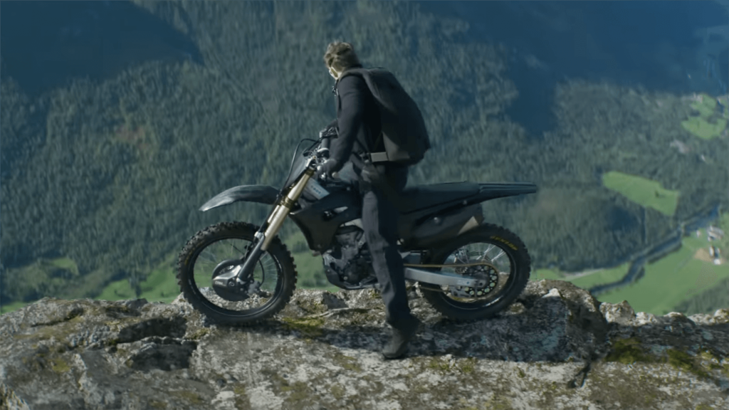 Tom Cruise jumped off a cliff on a motorcycle in Mission Impossible 7