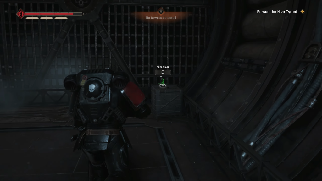 An image of the second Space Marine 2 Dataslates location in Operations mission Decapitation.