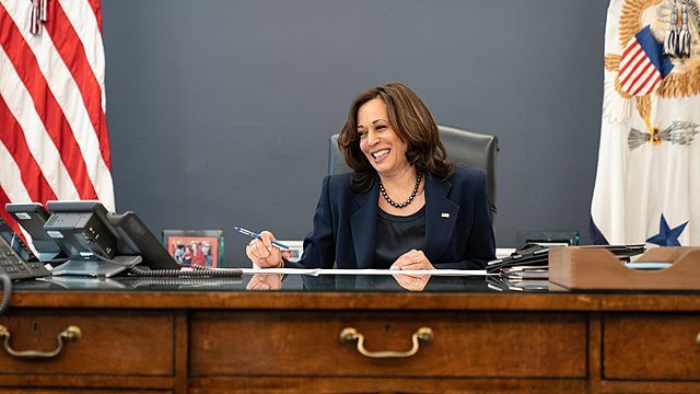 Kamala Harris. | Credits: Lawrence Jackson/Public Domain/Wikimedia Commons.