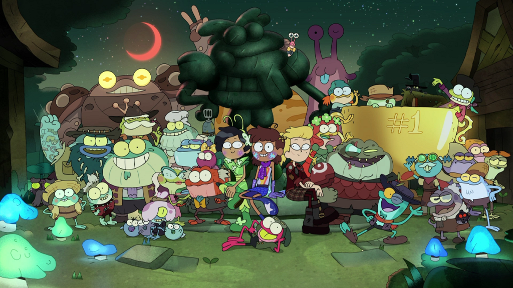 The cast of Amphibia