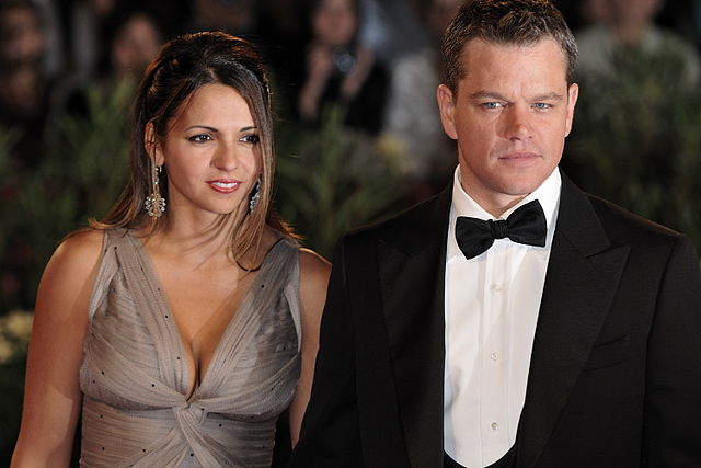 Matt Damon with his wife Luciana Barroso 