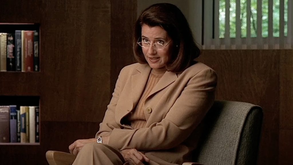 Lorraine Bracco as Dr. Jennifer Melfi in The Sopranos | Credits: HBO