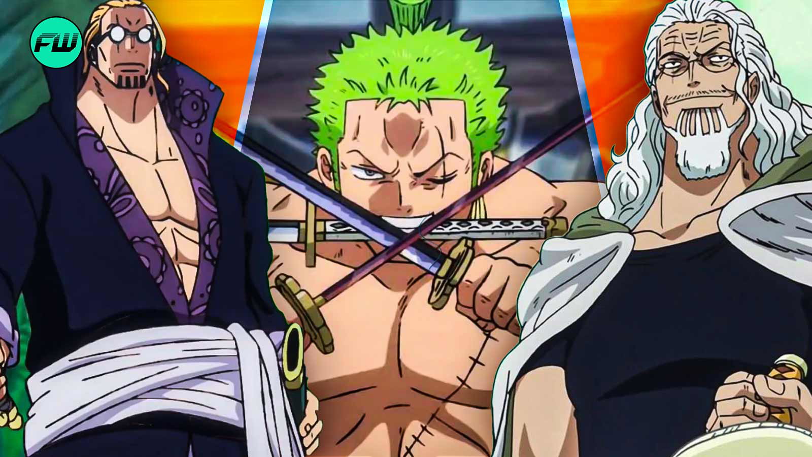 zoro, one piece, rayleigh, marco