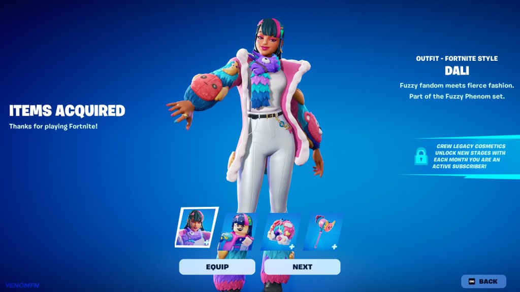 An image of the Dali epic outfit in Fortnite.