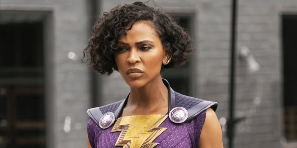 Meagan Good in a still from Shazam! Fury of the Gods