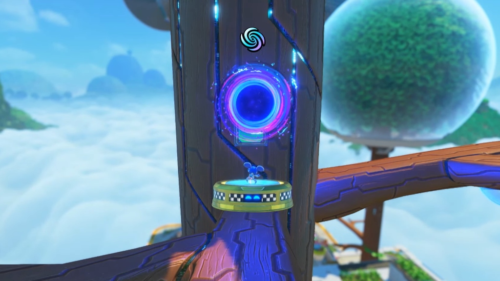 An image of the Downsize Surprise Lost Galaxy levels entrance in Astro Bot.