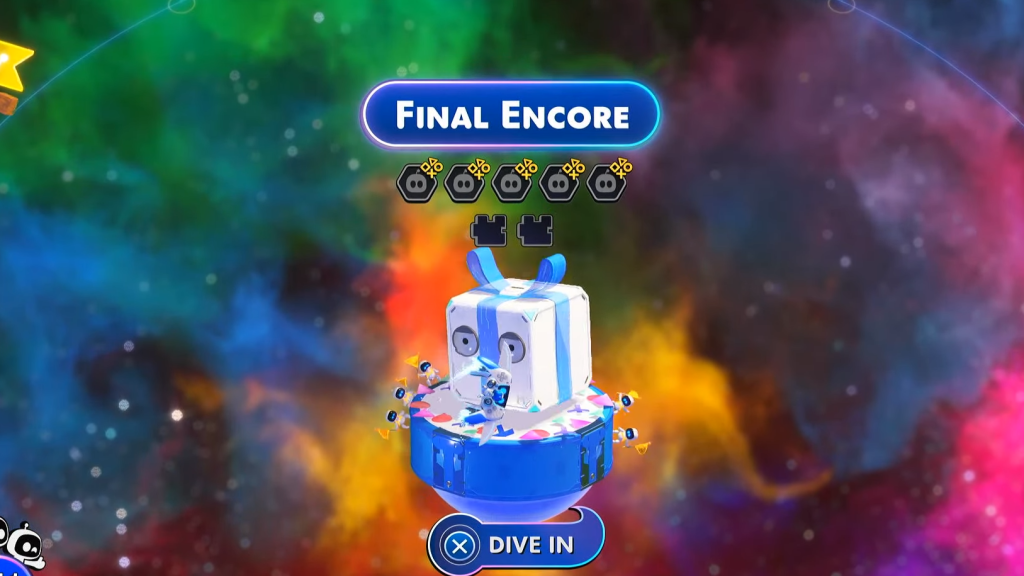 An image of the Final Encore Lost Galaxy levels in Astro Bot.