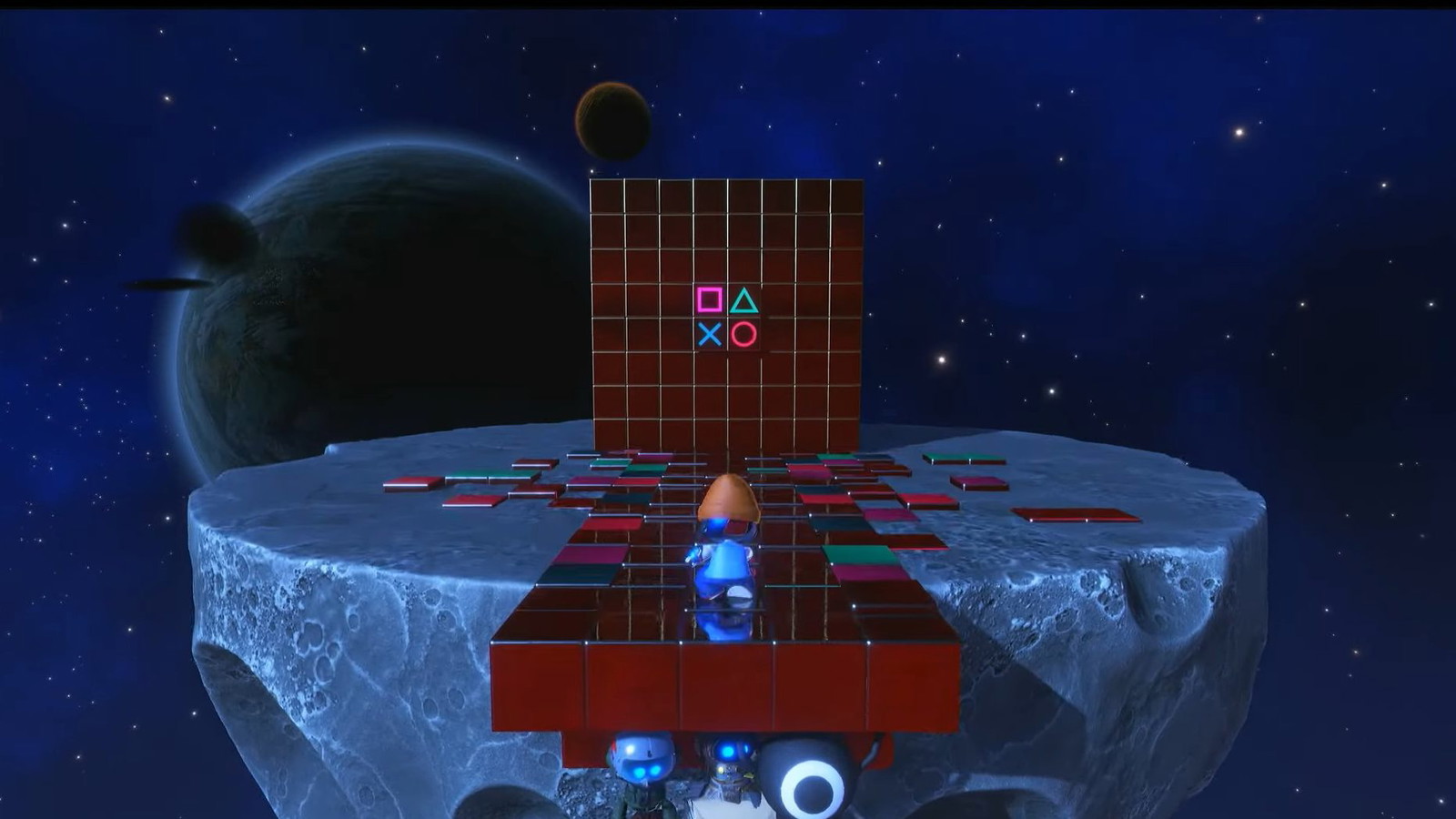 An in-game screenshot of Astro Bot showing the Great Master Challenge level entrance.