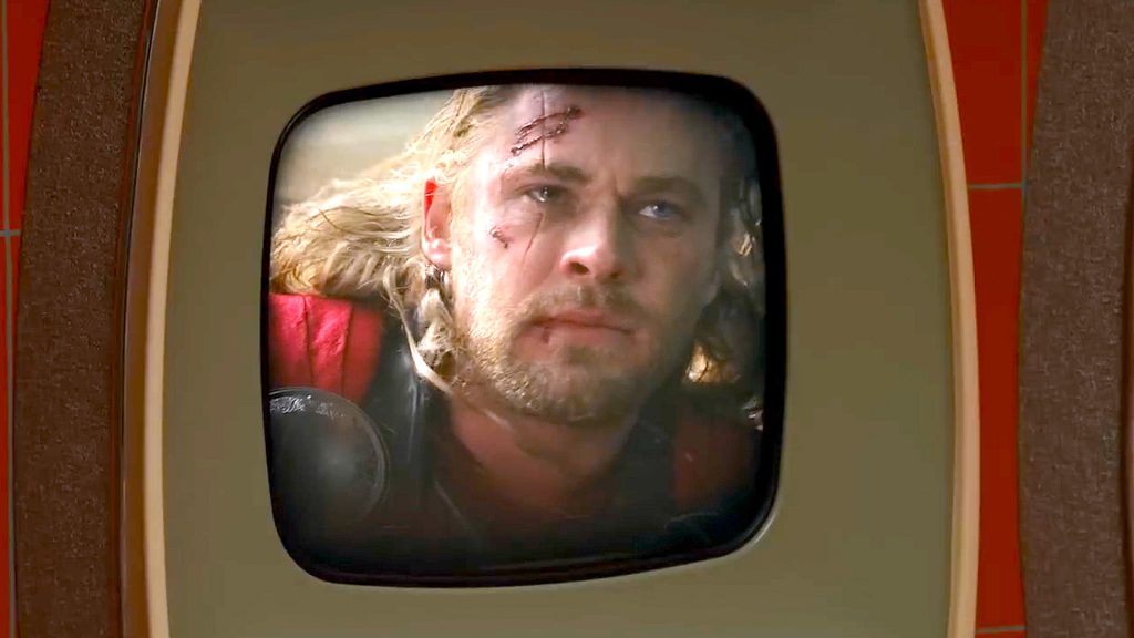 Thor crying in a scene from Deadpool & Wolverine