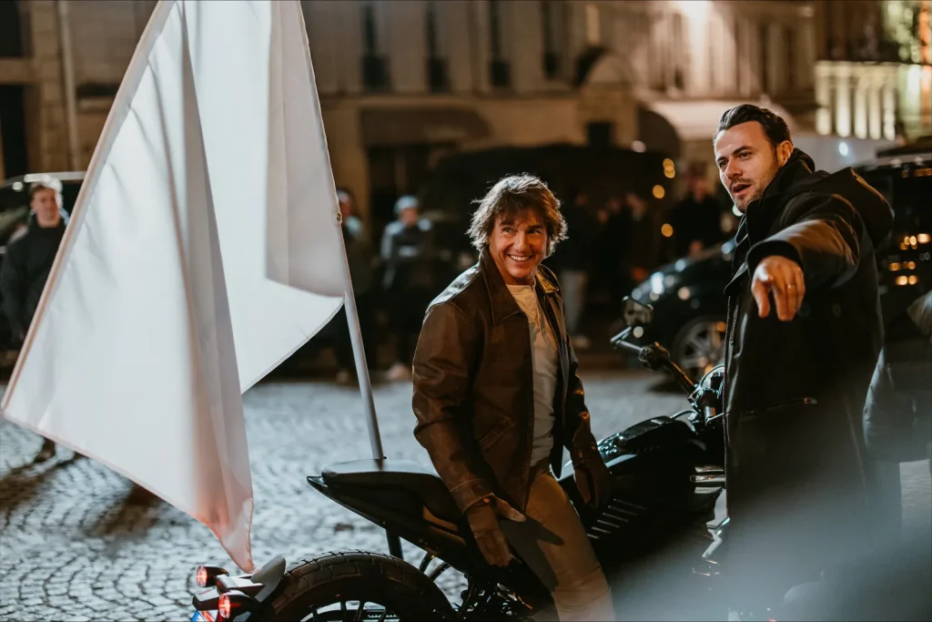 
Tom Cruise with director Ben Winston on the streets of Paris.Photo: Fulwell 73 Productions/LA28