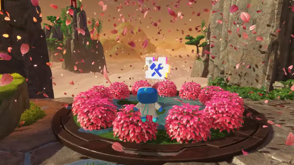 An image of the location of the second Bathhouse Battle Collectible location in Astro Bot.