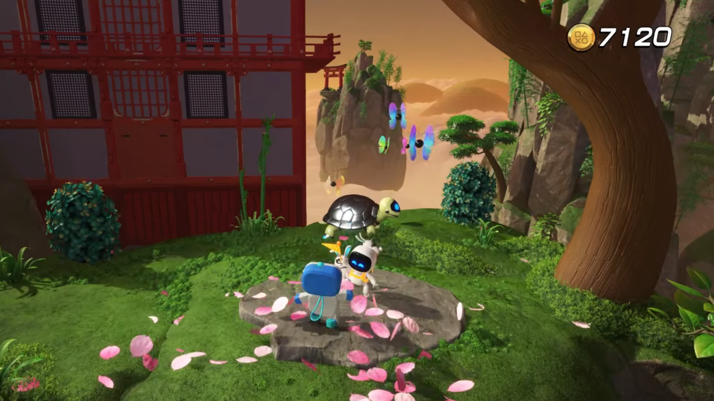 An image of the location of the fourth Bathhouse Battle Collectible location in Astro Bot.