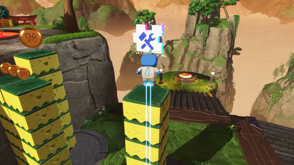 An image of the location of the tenth Bathhouse Battle Collectible location in Astro Bot.