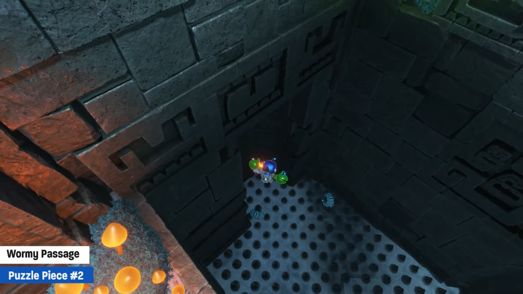 The second puzzle piece in Wormy Passage.