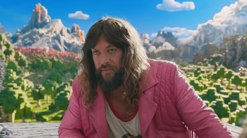 Jason Momoa in a still from A Minecraft Movie