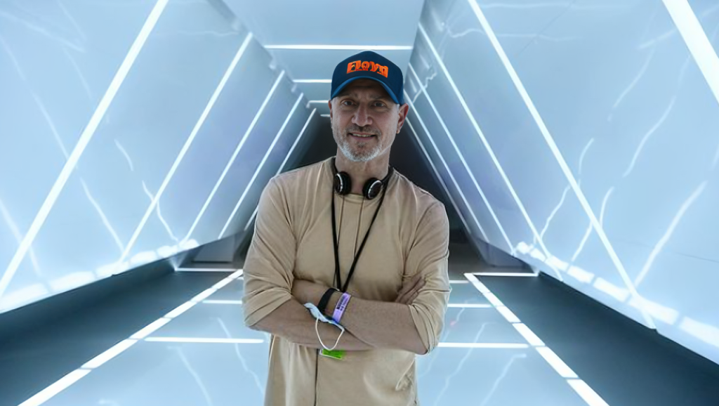 Roland Emmerich on the set of Moonfall