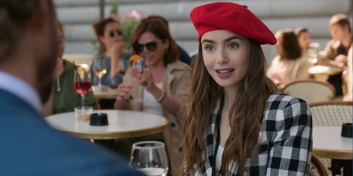 Lily Collins as Emily Cooper in Emily in Paris | Credits: Netflix