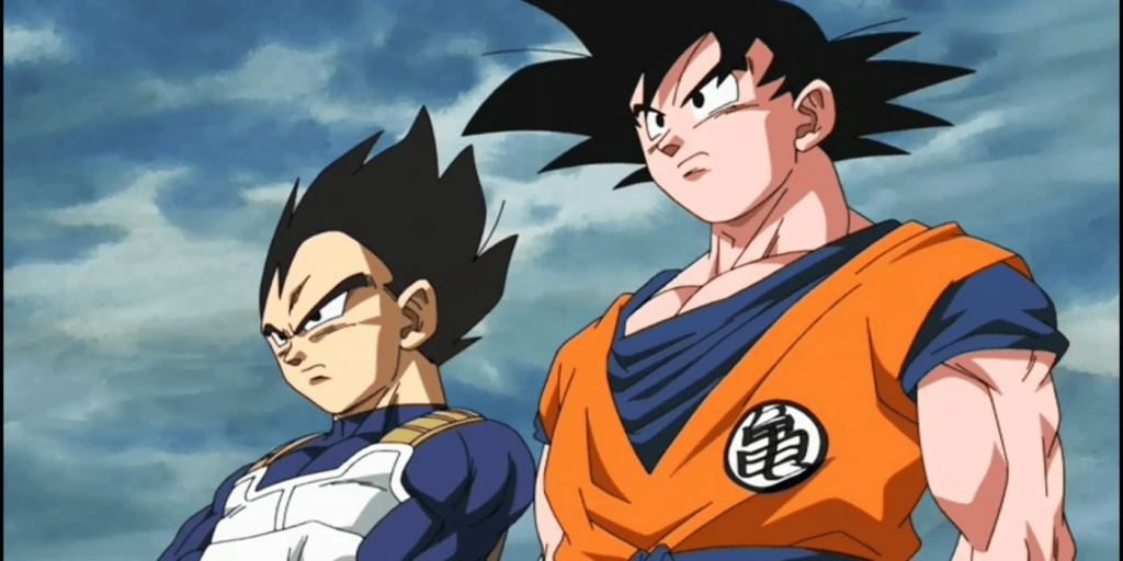 Goku and Vegeta in Dragon Ball Z.