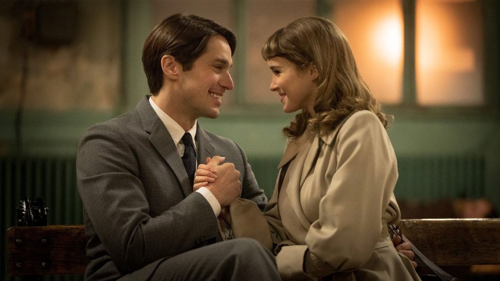 Lucas Bravo and Alba Baptista in Mrs. Harris Goes to Paris [Credit: Universal Pictures]