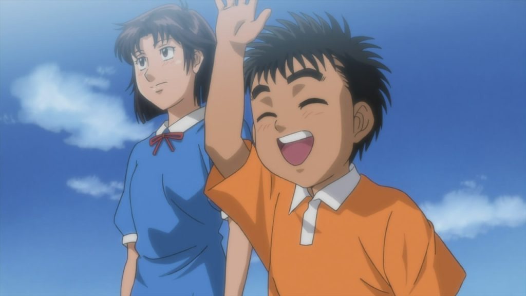 Kid Ippo waving his hand